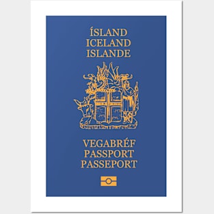 Iceland passport Posters and Art